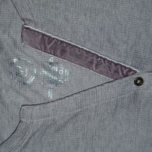 Women's Medium Henley,  V-neck 3 Button,  Maurices brand,  Heathered Lilac